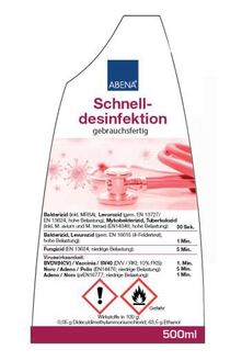 Abena Schnelldesinfektion - Flächendesinfektionsmittel mit Sprühkopf | 1999901991 | PZN 15999848